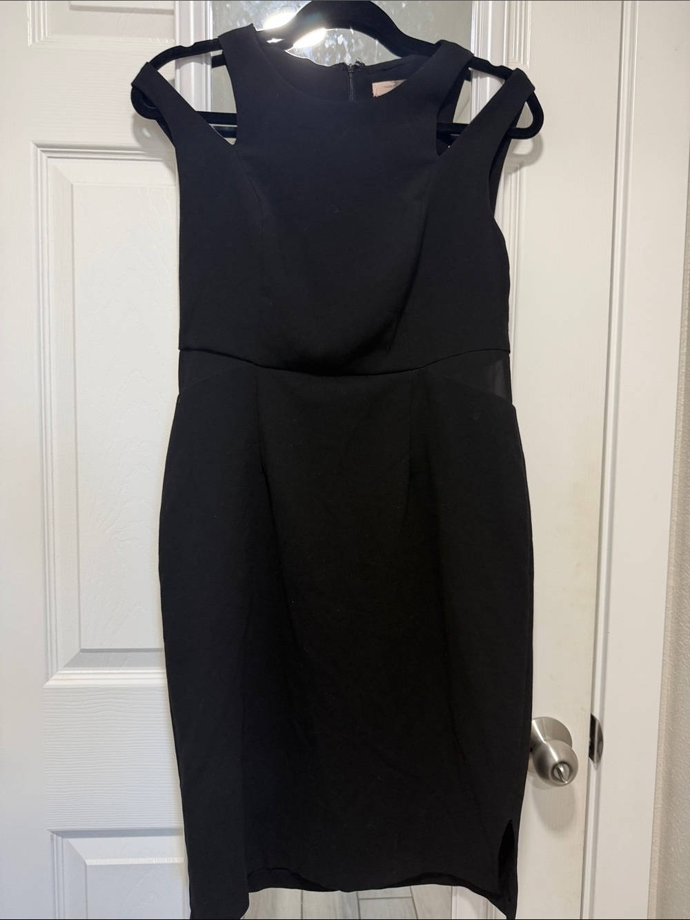 Forever 21 Black Cutout Midi Sheath Dress